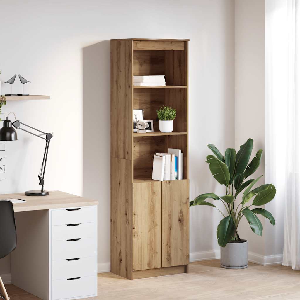Credenza Rovere Artigianale 50x35x180 cm in Legno Multistrato