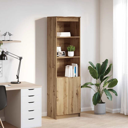 Credenza Rovere Artigianale 50x35x180 cm in Legno Multistrato