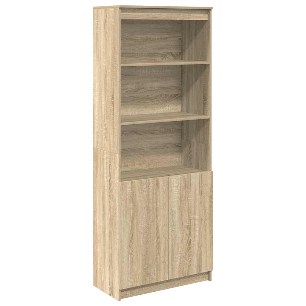 Credenza Rovere Sonoma 70x35x180 cm in Legno Multistrato