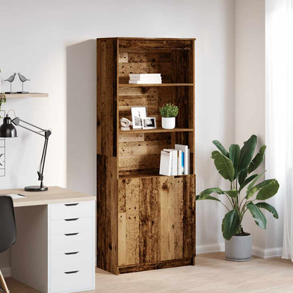 Credenza Legno Antico 70x35x180 cm in Legno Multistrato