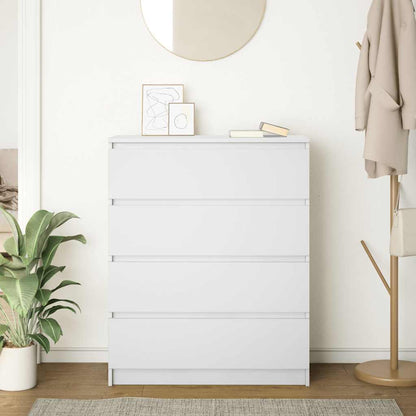 Credenza Bianca 80x35x99 cm in Legno Multistrato