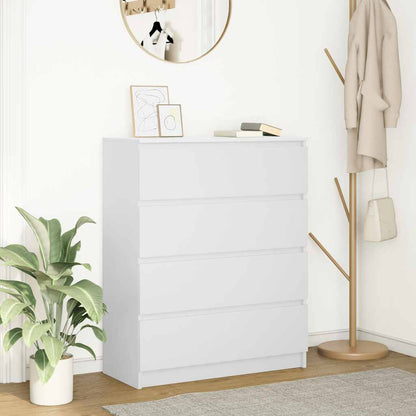 Credenza Bianca 80x35x99 cm in Legno Multistrato