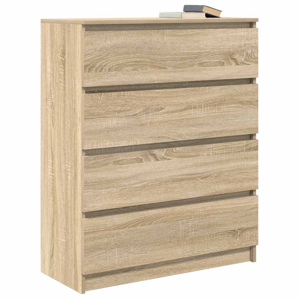 Credenza Rovere Sonoma 80x35x99 cm in Legno Multistrato