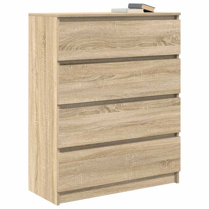 Credenza Rovere Sonoma 80x35x99 cm in Legno Multistrato
