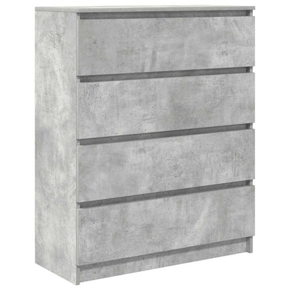 Credenza Grigio Cemento 80x35x99 cm in Legno Multistrato