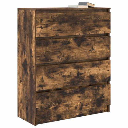 Credenza Rovere Fumo 80x35x99 cm in Legno Multistrato