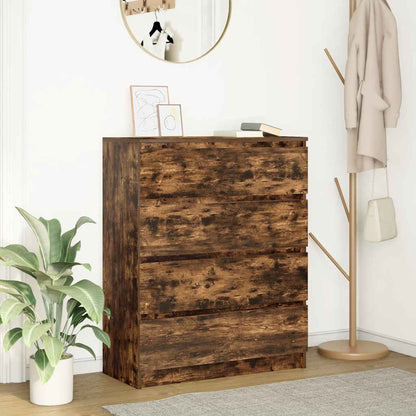Credenza Rovere Fumo 80x35x99 cm in Legno Multistrato