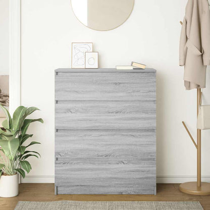 Credenza Grigio Sonoma 80x35x99 cm in Legno Multistrato