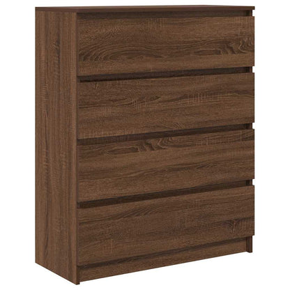 Credenza Rovere Marrone 80x35x99 cm in Legno Multistrato