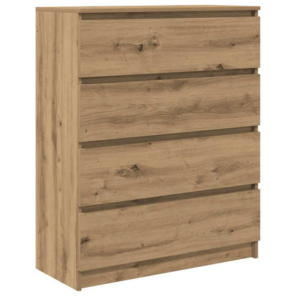 Credenza Rovere Artigianale 80x35x99 cm in Legno Multistrato
