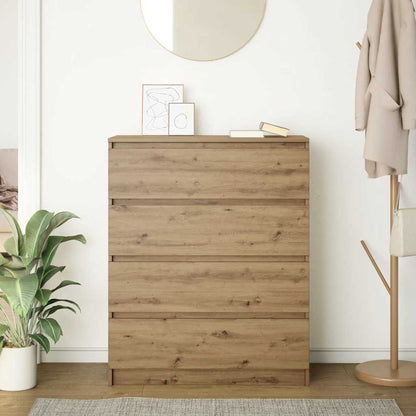 Credenza Rovere Artigianale 80x35x99 cm in Legno Multistrato