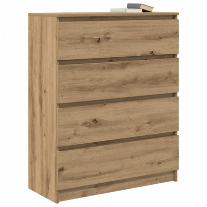 Credenza Rovere Artigianale 80x35x99 cm in Legno Multistrato