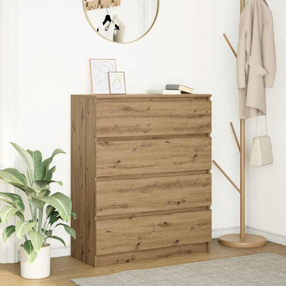 Credenza Rovere Artigianale 80x35x99 cm in Legno Multistrato