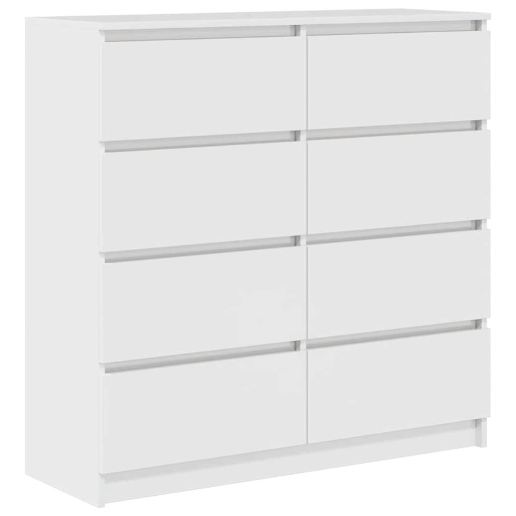 Credenza Bianca 100x35x99 cm in Legno Multistrato
