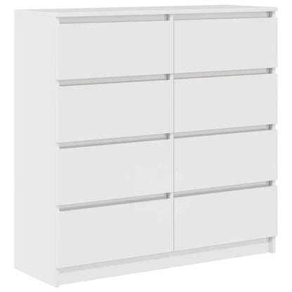 Credenza Bianca 100x35x99 cm in Legno Multistrato