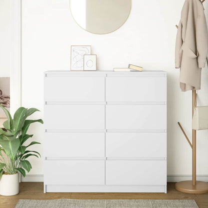 Credenza Bianca 100x35x99 cm in Legno Multistrato