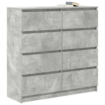 Credenza Grigio Cemento 100x35x99 cm in Legno Multistrato