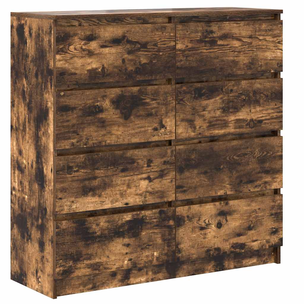 Credenza Rovere Fumo 100x35x99 cm in Legno Multistrato