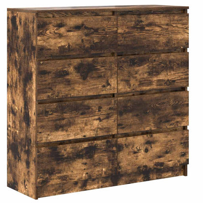 Credenza Rovere Fumo 100x35x99 cm in Legno Multistrato
