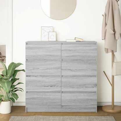 Credenza Grigio Sonoma 100x35x99 cm in Legno Multistrato