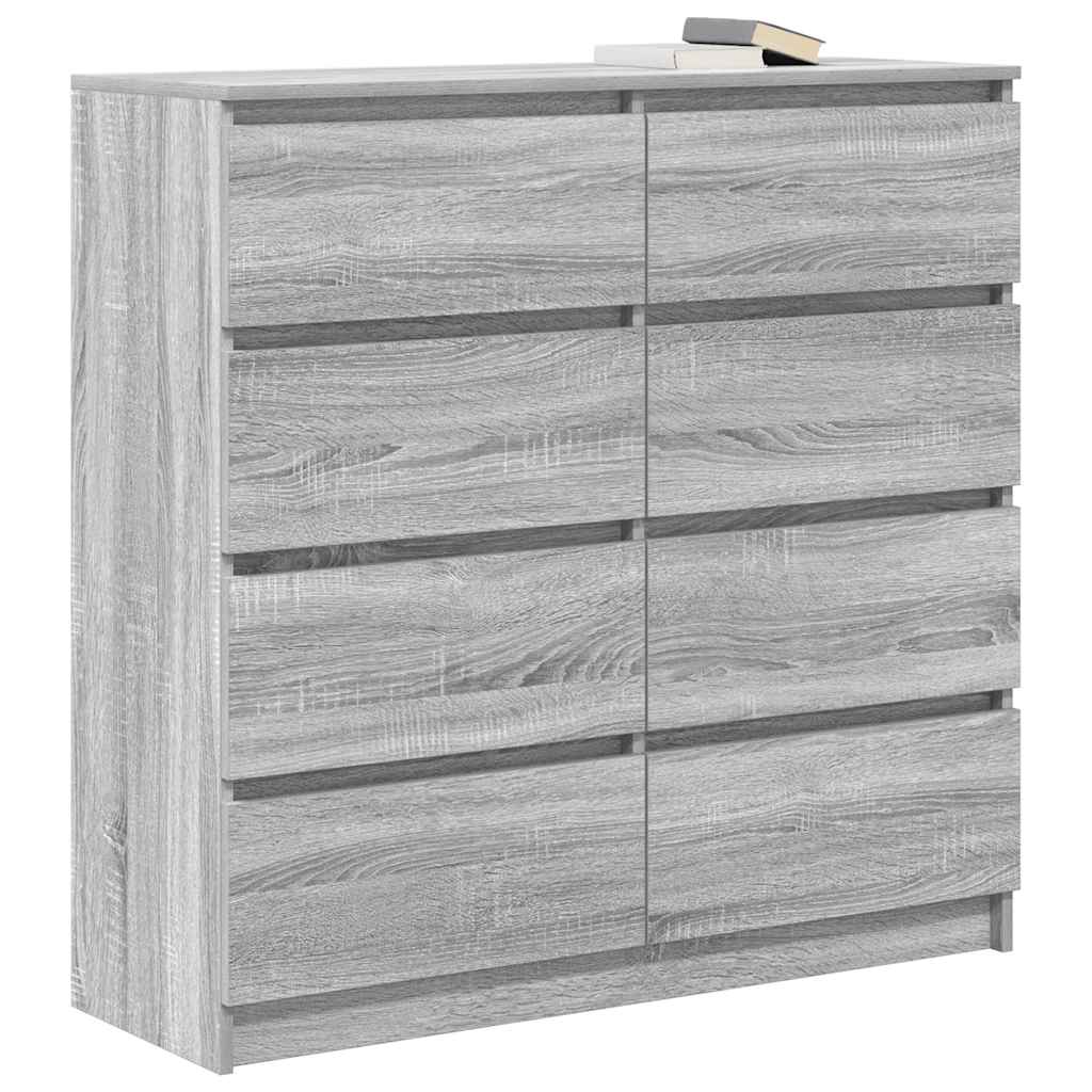 Credenza Grigio Sonoma 100x35x99 cm in Legno Multistrato
