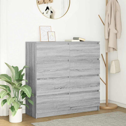 Credenza Grigio Sonoma 100x35x99 cm in Legno Multistrato