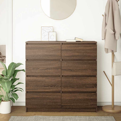 Credenza Rovere Marrone 100x35x99 cm in Legno tecnico