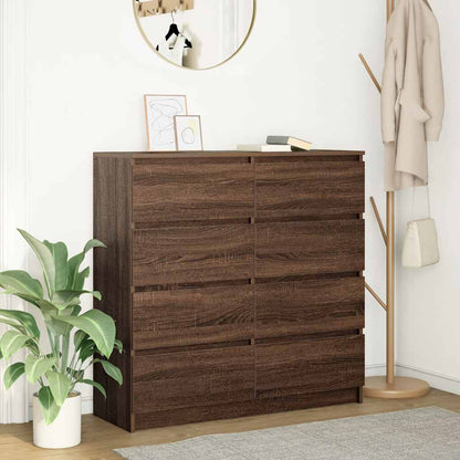 Credenza Rovere Marrone 100x35x99 cm in Legno tecnico