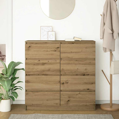 Credenza Rovere Artigianale 100x35x99 cm in Legno Multistrato