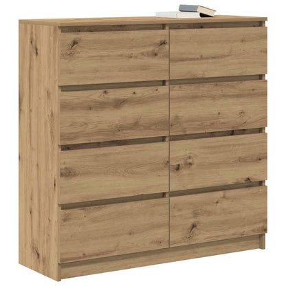 Credenza Rovere Artigianale 100x35x99 cm in Legno Multistrato