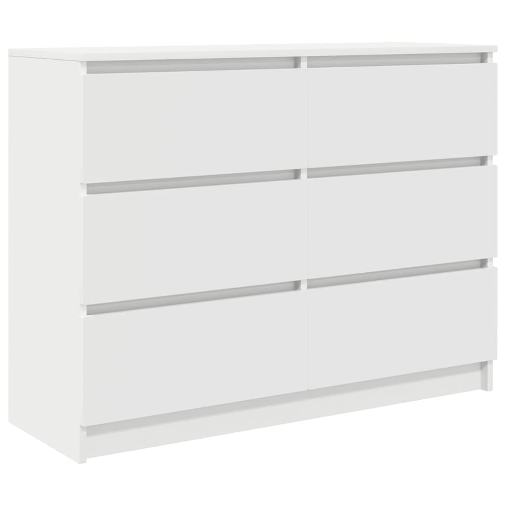 Credenza Bianca 100x35x76 cm in Legno Multistrato