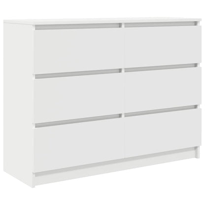 Credenza Bianca 100x35x76 cm in Legno Multistrato