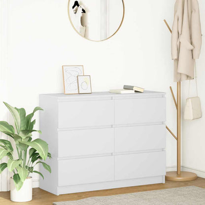 Credenza Bianca 100x35x76 cm in Legno Multistrato
