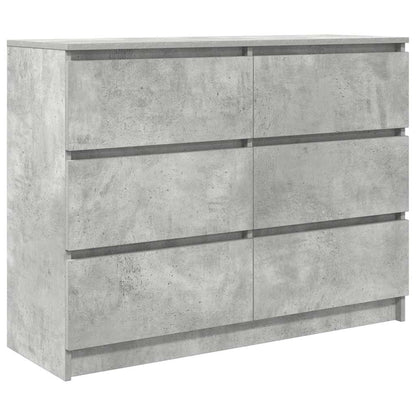 Credenza Grigio Cemento 100x35x76 cm in Legno Multistrato