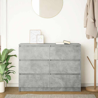 Credenza Grigio Cemento 100x35x76 cm in Legno Multistrato