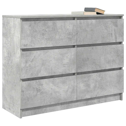 Credenza Grigio Cemento 100x35x76 cm in Legno Multistrato