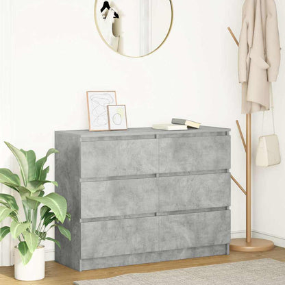 Credenza Grigio Cemento 100x35x76 cm in Legno Multistrato