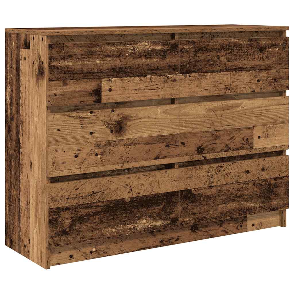 Credenza Legno Antico 100x35x76 cm in Legno Multistrato