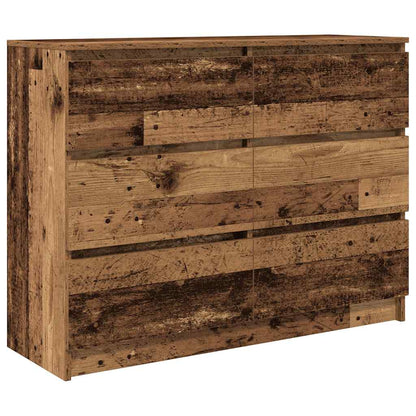 Credenza Legno Antico 100x35x76 cm in Legno Multistrato