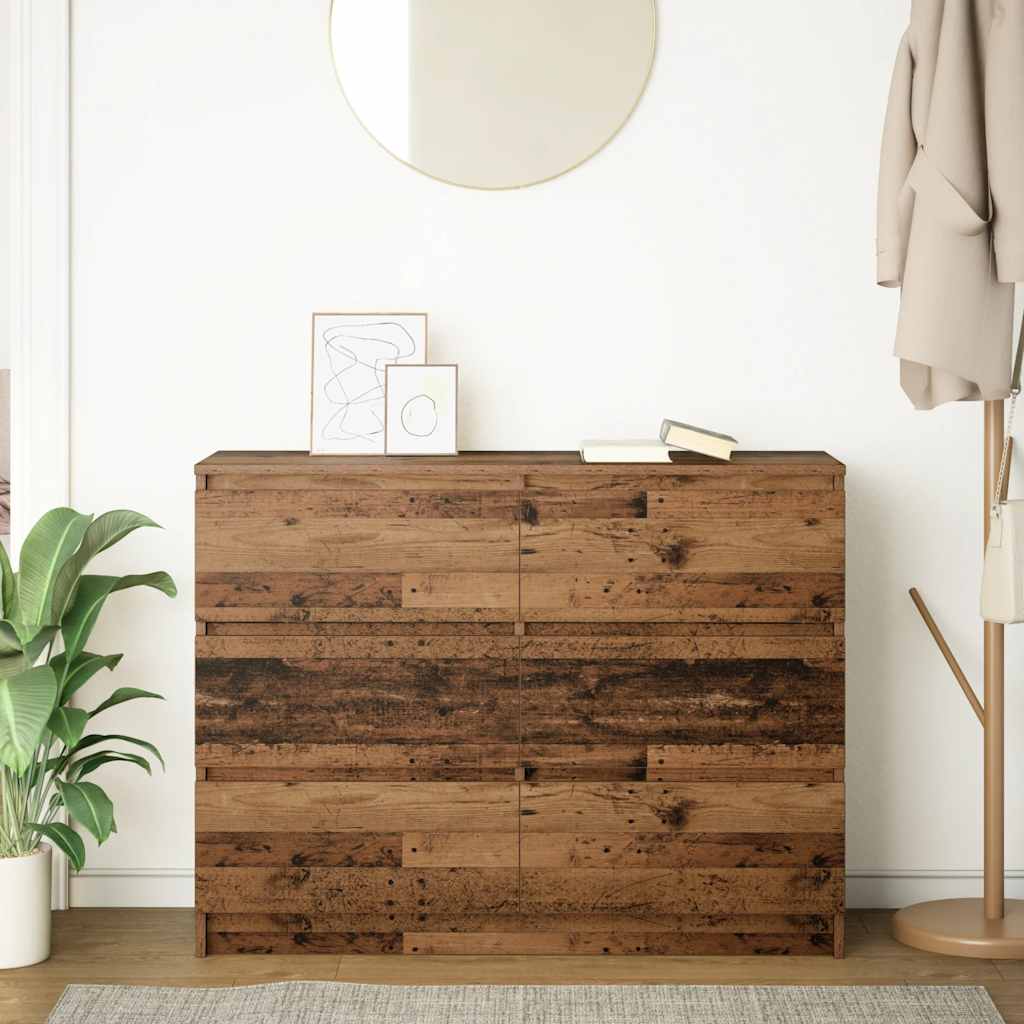 Credenza Legno Antico 100x35x76 cm in Legno Multistrato