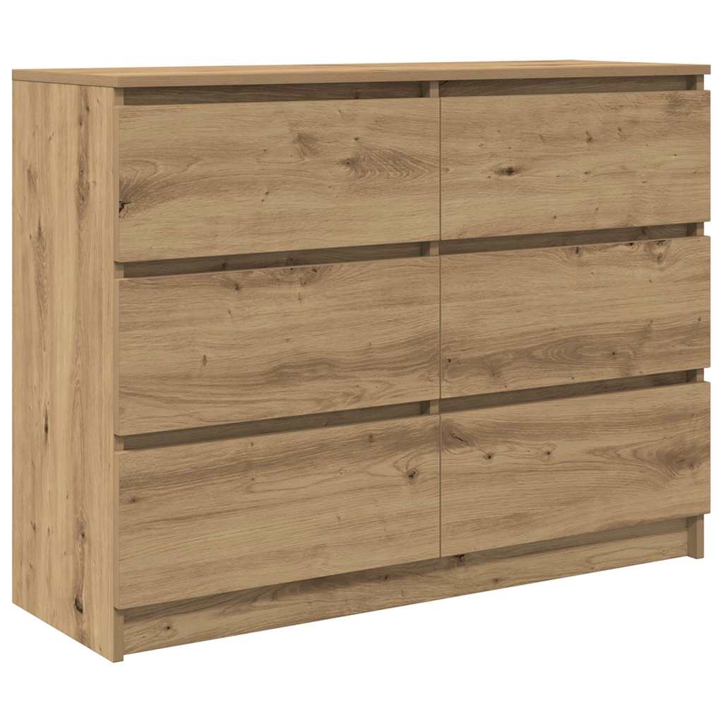Credenza Rovere Artigianale 100x35x76 cm in Legno Multistrato