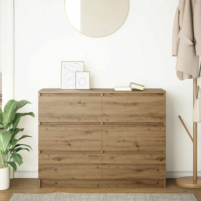 Credenza Rovere Artigianale 100x35x76 cm in Legno Multistrato