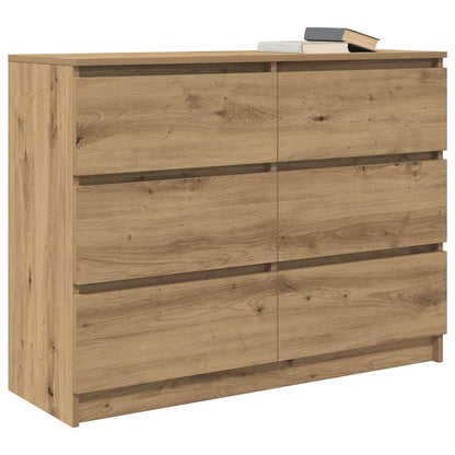 Credenza Rovere Artigianale 100x35x76 cm in Legno Multistrato