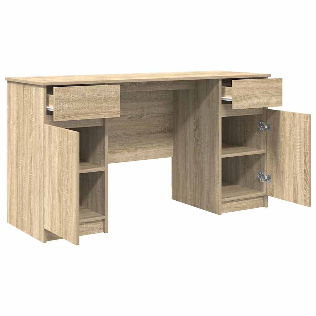 Scrivania rovere sonoma 140 x 49 x 76 cm Legno multistrato