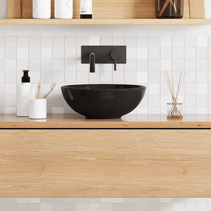 Lavandino ÃƒËœ28x10 cm in Ceramica Nero Lucido