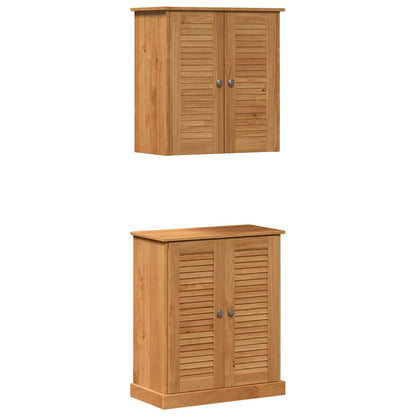 Set di mobili per il bagno VIGO 2 pcs Marrone e Marrone Miele
