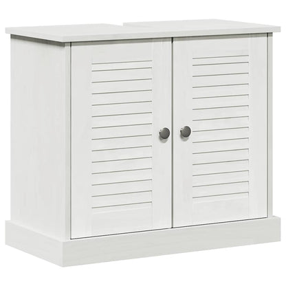 Set di mobili per il bagno 3 pcs Bianco Antico Pino massello