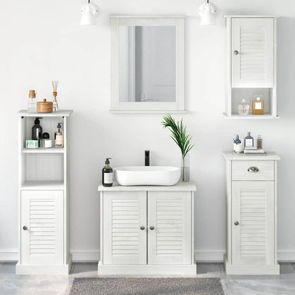 Set di mobili per il bagno con porta VIGO 5 pcs Bianco Antico