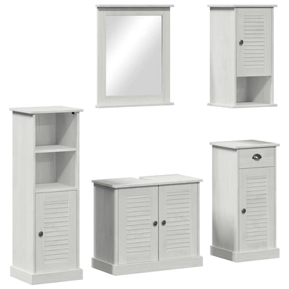 Set di mobili per il bagno con porta VIGO 5 pcs Bianco Antico