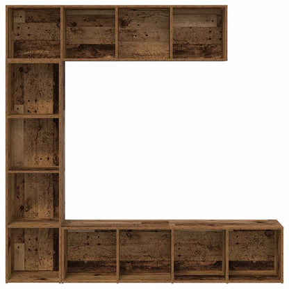 Librerie 3 pz Legno Antico in Legno Multistrato